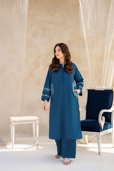 Azure Linen 2-Piece Dress