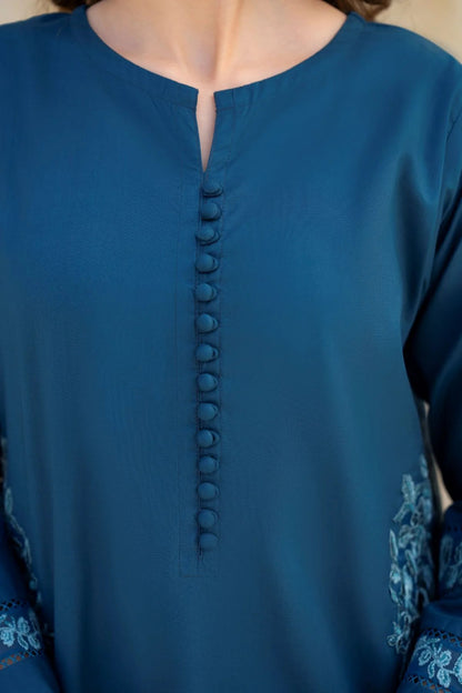 Azure Linen 2-Piece Dress